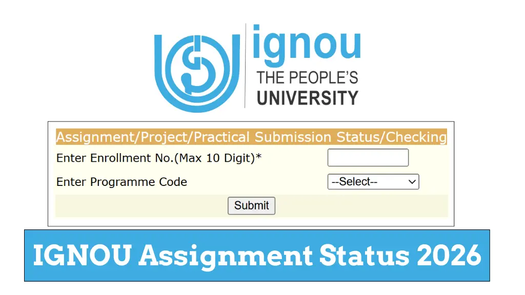 IGNOU Assignment Status 2026